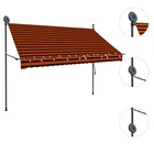 Retractable Awning With Hand Crank Leds Sunshade Patio Shelter Vidaxl New. Price: $129.99.