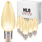 Set Of 25 Sun Warm White C9 Faceted Led Christmas Light Bulbs For Indoor Outdo New. Price: $33.91.