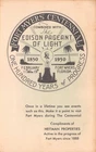 1950 Florida Edison Pageant Of Light Centennial Ft. Myers, Fla - Lee County Used. Price: $29.95.