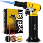 Tbteek Butane Torch With Fuel Gauge T907, One-hand Operation Yellow-black New. Price: $25.10.