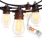 Outdoor String Lights With Edison Led Shatterproof 50FT Bulbs, For Garden, Patio New. Price: $31.99.