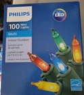 Philips Led 100 Multi Color, Mini Lights On Green Wire. String Christmas New. Price: $13.98.