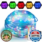 Omika 66FT Ultra-thin Led Rope Lights For Outside, 24 Rgb Colors +warm White Str New. Price: $68.31.