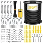 String Hanging Kit Outdoor Lighting With 250 Ft Black Coate... New. Price: $75.89.