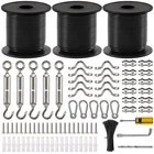 String Light Hanging Kit, 300 Ft Nylon Coated Stainless Steel Cable And Enoug... New. Price: $67.82.