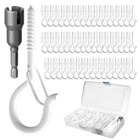 Giptime Windproof Screw Q-hanger Hooks With Safety Buckle 50PCS, White New. Price: $33.82.