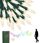 33FT 100 Led String Lights,battery Christmas Music Waterproof,motion Se... New. Price: $17.04.