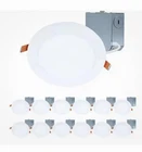 Halo Hlbe 6 In. Ultra-slim Downlight 3000K Fixed Cct Led Recessed Kit 12PK Open. Price: $79.99.
