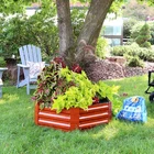 Galvanized Steel Hexagon Raised Garden Bed - 40 Woodgrain By Sunnydaze New. Price: $39.67.