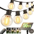Solar String Lights 50FT 27 G40 Bulbs Remote Dimmable Waterproof Addlon 56FT506 New. Price: $51.99.