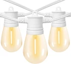 White String Lights, 48FT Outdoor With 16 1W Shatterproof Led Bulbs New. Price: $62.99.