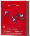 New Nib Wondershop 100 Blue Mini Lights 20' 7.5" Indoor Outdoor Green Wire. Price: $5.99.