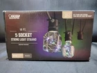 New Feit Electric 10' Foot 5-SOCKET Black String Light Max 40 Watt E26 Med Base. Price: $12.99.