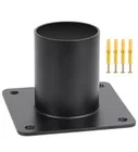 Heavy Duty 3" Pier Mount Adapter For Surface Posts, Outdoor Black Metal... New. Price: $39.35.