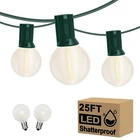 G40 25FT Led Outdoor Christmas String Lights,frosted Globe With 27 (2 ... New. Price: $39.04.