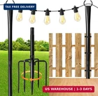 Mulivid 2 Pack 10FT Lighting Hanging Pole For Outside, Waterproof Hardened Metal New. Price: $50.56.