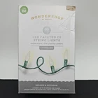 Wondershop 60 Led Faceted C6 String Lights Warm White Twinkling Green Wire New. Price: $16.99.