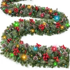 Timer & 8 Modes Turnmeon 9 Ft Christmas Garland With 50 Colorful Lights T... New. Price: $56.25.