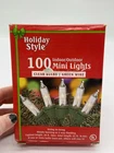 Holiday Time 100 Count Clear Mini String Lights 21 Ft Indoor Outdoor Green Wire New. Price: $10.99.