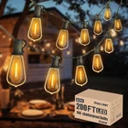 Achin Outdoor String Lights 200FT BULBS(2*100FT), ST38-BLACK-2200K New. Price: $125.58.