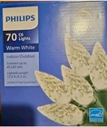 70 Count Philips Warm White Led Faceted C6 String Lighted Length 17.2 Ft New. Price: $12.95.
