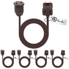 20 Pack 6 Brown Indoor Extension Cord Prong Electric Ft, New. Price: $58.43.