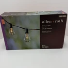 Nib Allen + Roth Brown Outdoor Patio Porch String Lights Clear Edison Bulbs 33 Open. Price: $27.50.