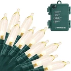 Loende 18FT 50 Led Battery Operated Christmas Pack, Green Wire Warm White New. Price: $14.52.