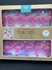 Garden Party Flamingo Set = Led Battery Operated New Box 10FT. Price: $16.95.