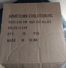 Case Of (25) G40- 5W 130V E12 Bulbs Clear By Hometown Evolution Nib New. Price: $25.00.