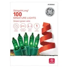 Ge String Long 100 Count 20.6 Ft Green Incandescent Christmas Lights New. Price: $11.45.