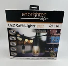 Enbrighten 12 Bulb 24 Ft. Outdoor/indoor Black Vintage Led String Lights New Open. Price: $55.00.