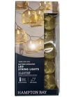 Hampton Bay Indoor 12' Battery Operated Metal 10-LIGHT Led String Lights New. Price: $14.99.
