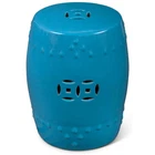 Us Seller - Light Blue Porcelain Coin Motif Chinese Drum Garden Stool New. Price: $183.96.