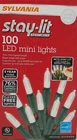 Open Boxsylvania Staylit Platinum 100 Led Mini Lights Pure White 33FT Used. Price: $27.99.
