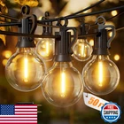 Brightown 50FT G40 Led Outdoor String Lights, Dimmable, Shatterproof, IP65 Water New. Price: $34.98.
