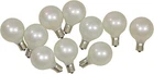 Northlight Christmas, Globe, G50 Lights, Pack Of 10 Pearl White Bulbs New. Price: $11.69.