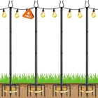 Aredy 4 Pack String Light Poles - 10FT Outside With Fork Base... New. Price: $73.76.