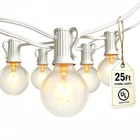 Abeja Outdoor Frosted String Lights G40-25FT 27 Clear Bulbs Listed For Patio New. Price: $34.92.