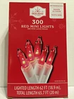 Holiday Time 300 Red Mini Lights White Wire Christmas Indoor/outdoor Nib New. Price: $11.99.