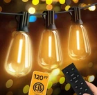 Cinoton 120FT Led Outdoor String Lights With Remote, 60+2 Edison Shatterproof... Open. Price: $40.99.