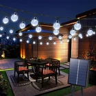 Solar String Lights Outdoor, 65FT 100LED Globe 8 Lighting Modes, New. Price: $24.99.