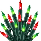 Tw Shine Christmas Mini String Lights, 20FT 100 Count Red And Green New. Price: $29.44.