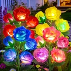 Solar Garden Lights 4 Pack Waterproof 20 Head Rose 7 Color Angmln Flower Outdoor New. Price: $59.99.