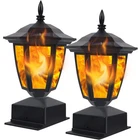 Best Dynaming Solar Flame Post Lights Outdoor, Powered Lamps Fence Cap New. Price: $40.84.