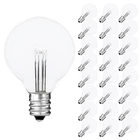 Novelty Lights 25 Pack G40 Glass Led Globe Bulbs String Replacement New. Price: $74.99.