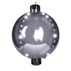 Celebrations Platinum Led Pure White Lighted Ornament 6" Hanging Decor New. Price: $55.59.