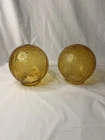 Vintage Amber Crackle Glass Globe 6 Ball Light Shade With 3 Fitter 2 Available Used. Price: $95.00.
