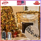 Ollny 1000LED Cluster Christmas Lights 49FT Warm White, 8 Modes Timer Remote New. Price: $56.99.