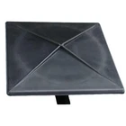 5" Square Light Pole Top Cap- Black Plastic By Deltech Manufacturing New. Price: $23.32.